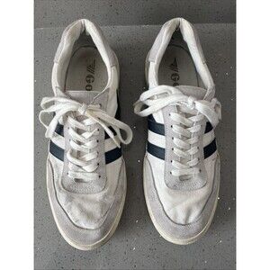 Gola CMB256 Match Point Mens White Canvas Lace Up Lifestyle Sneakers Shoes US 9
